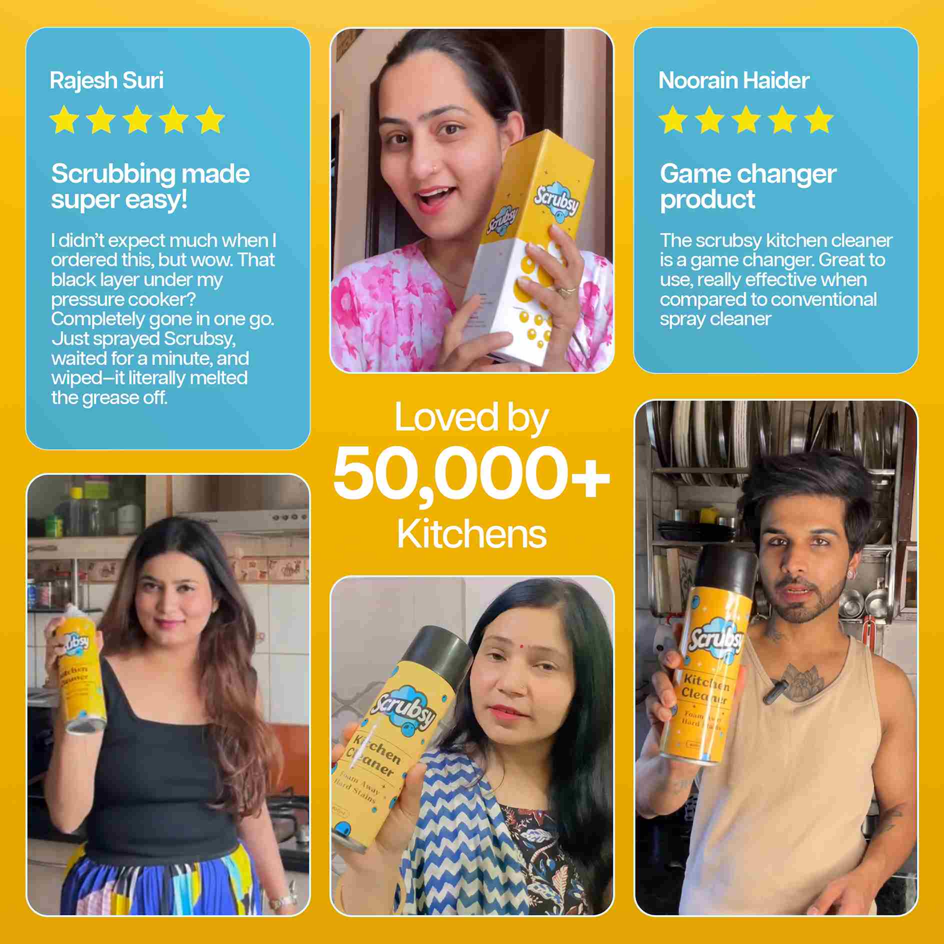 India's #1 Foam-Based Complete Kitchen Cleaner & Disinfectant (BOGO 1+1✨)